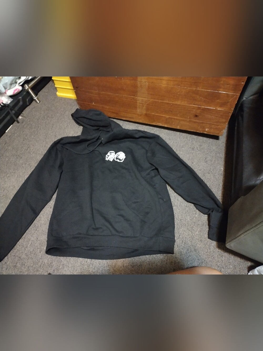 Men's Cheech & Chong Black Hooded Sweatshirt      100% Cotton Size Large